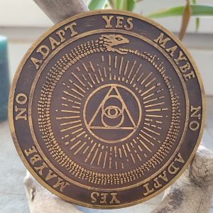 Planche de Radiesthésie Œil & Ouroboros 10 cm – Effet Bois