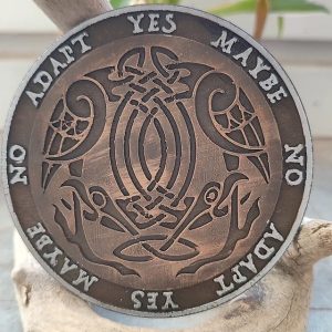 Planche de Radiesthésie Corbeaux Nordiques 10 cm – Effet Bois