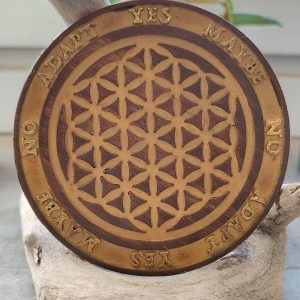 Planche de Radiesthésie – Fleur de Vie 10 cm (Effet Bois)