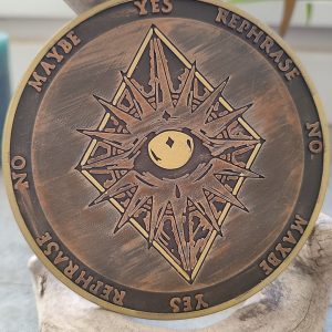 Planche de Radiesthésie Œil Mystique 10 cm – Effet Bois